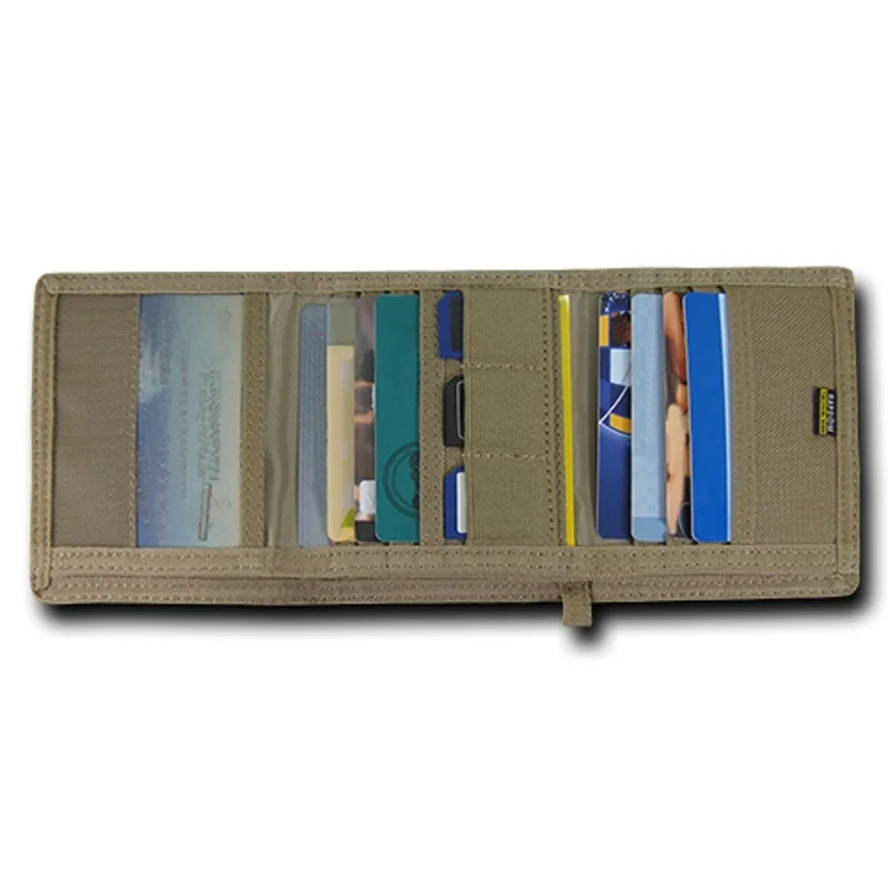 RapDom USA Tonal Khaki American Flag Tactical Tri-Fold Wallet