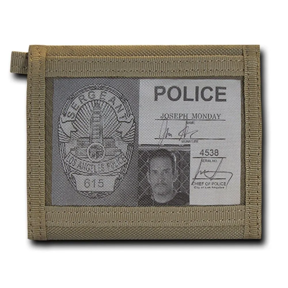 RapDom USA Tonal Khaki American Flag Tactical Tri-Fold Wallet