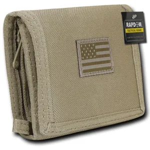 RapDom USA Tonal Khaki American Flag Tactical Tri-Fold Wallet