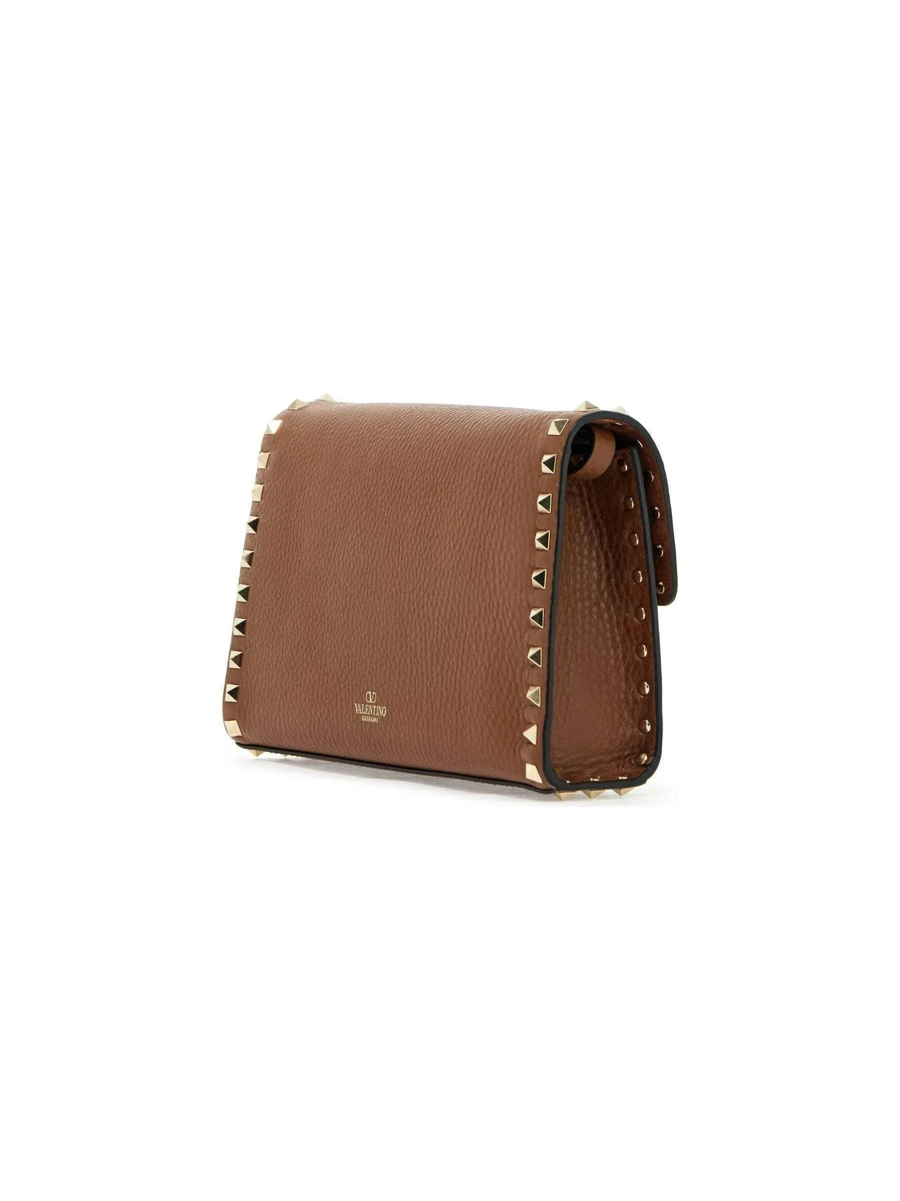 Rockstud Grainy Leather Crossbody Bag