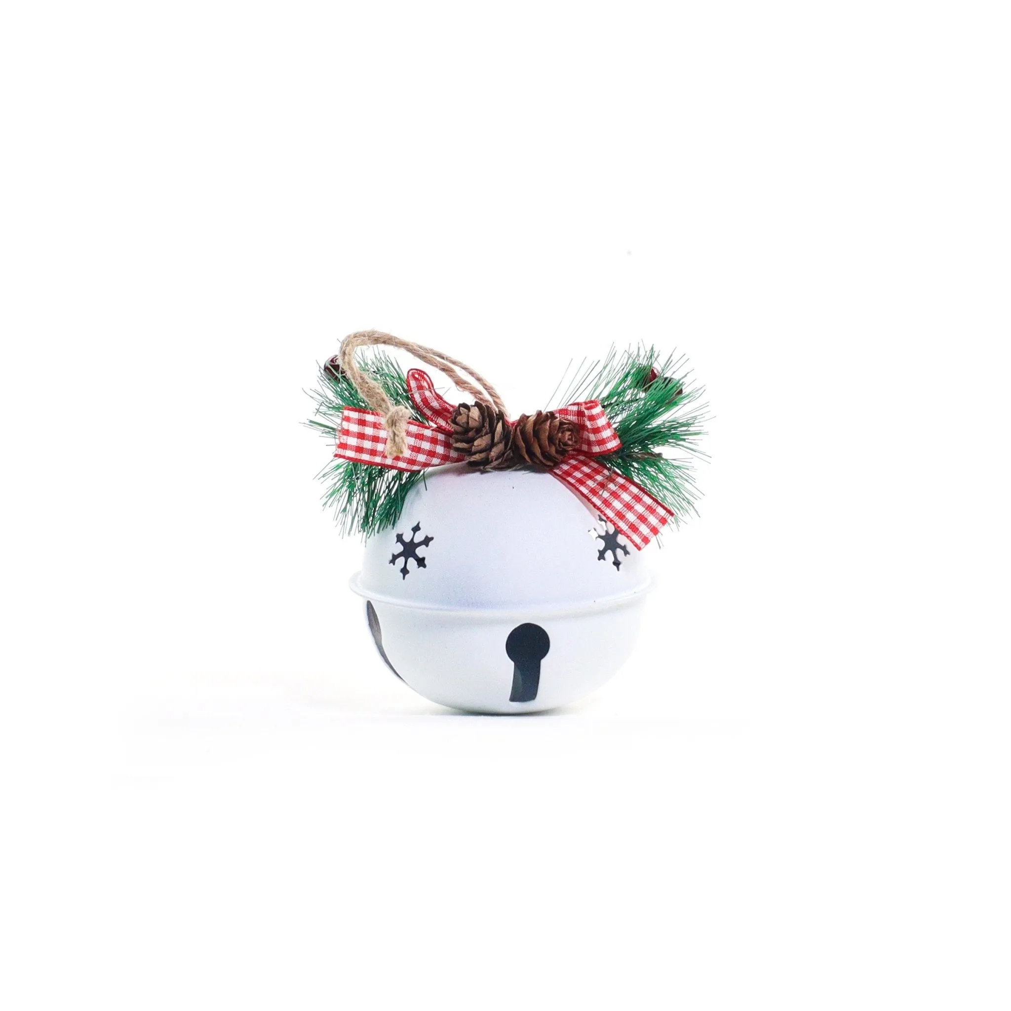 Rustic Jingle Bell Ornament red