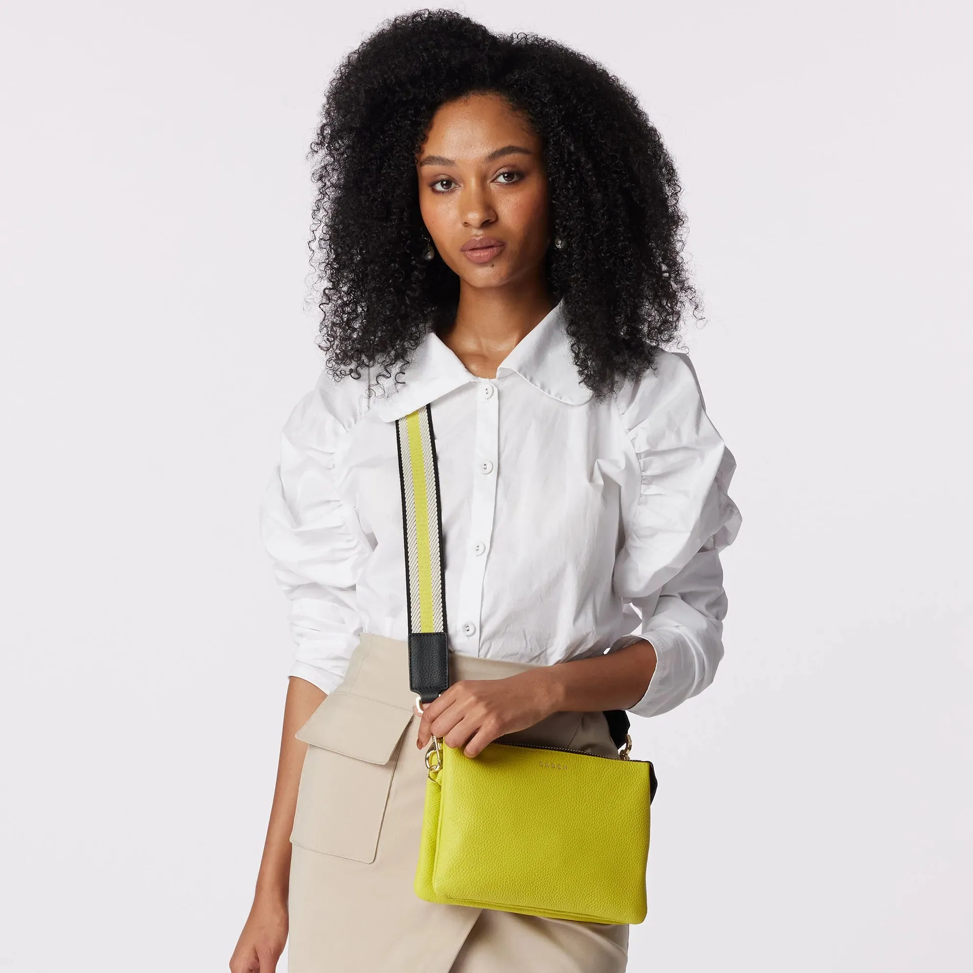 Saben Feature Strap Webbing Citrine and Black