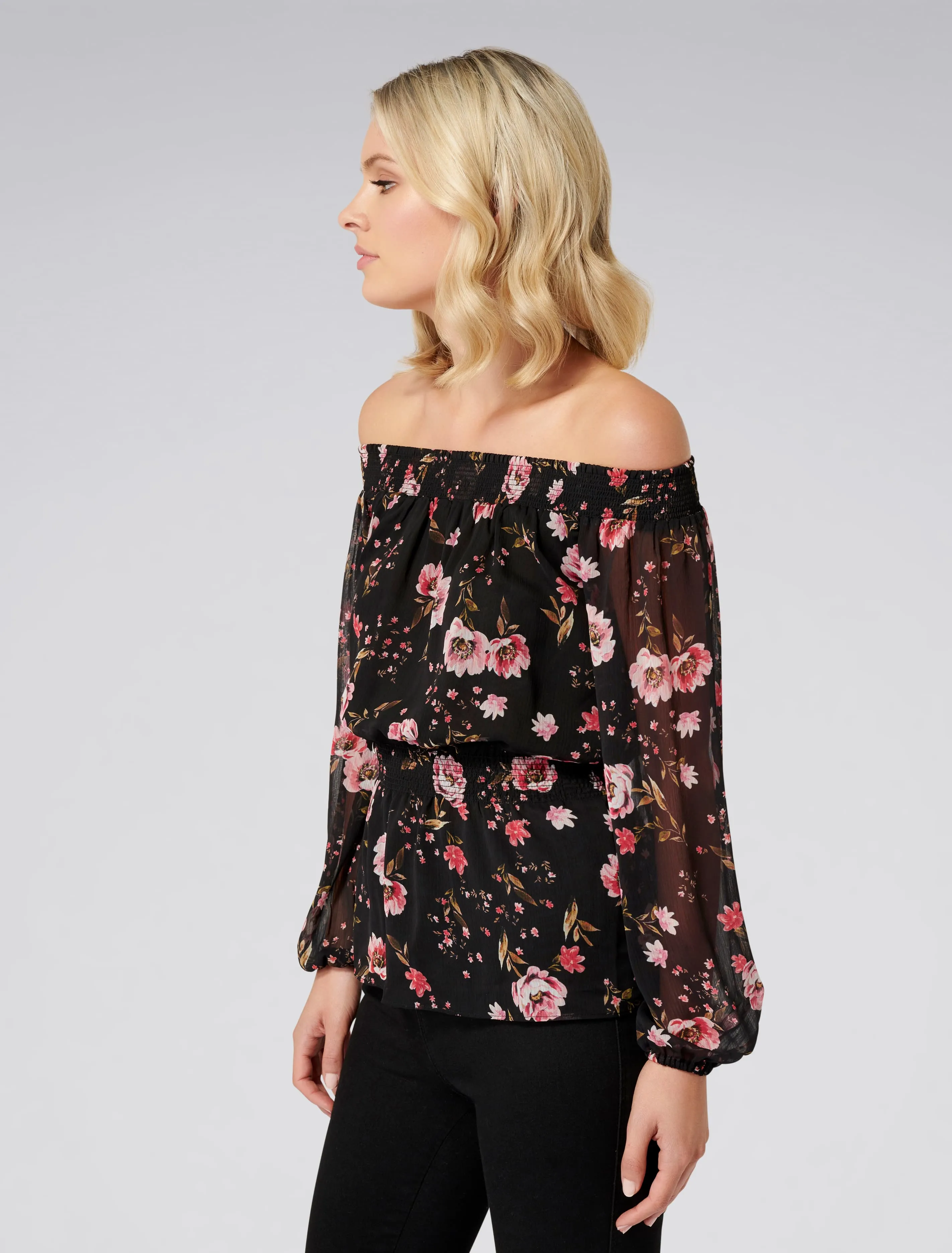 Sammy Smocked Waist Bardot