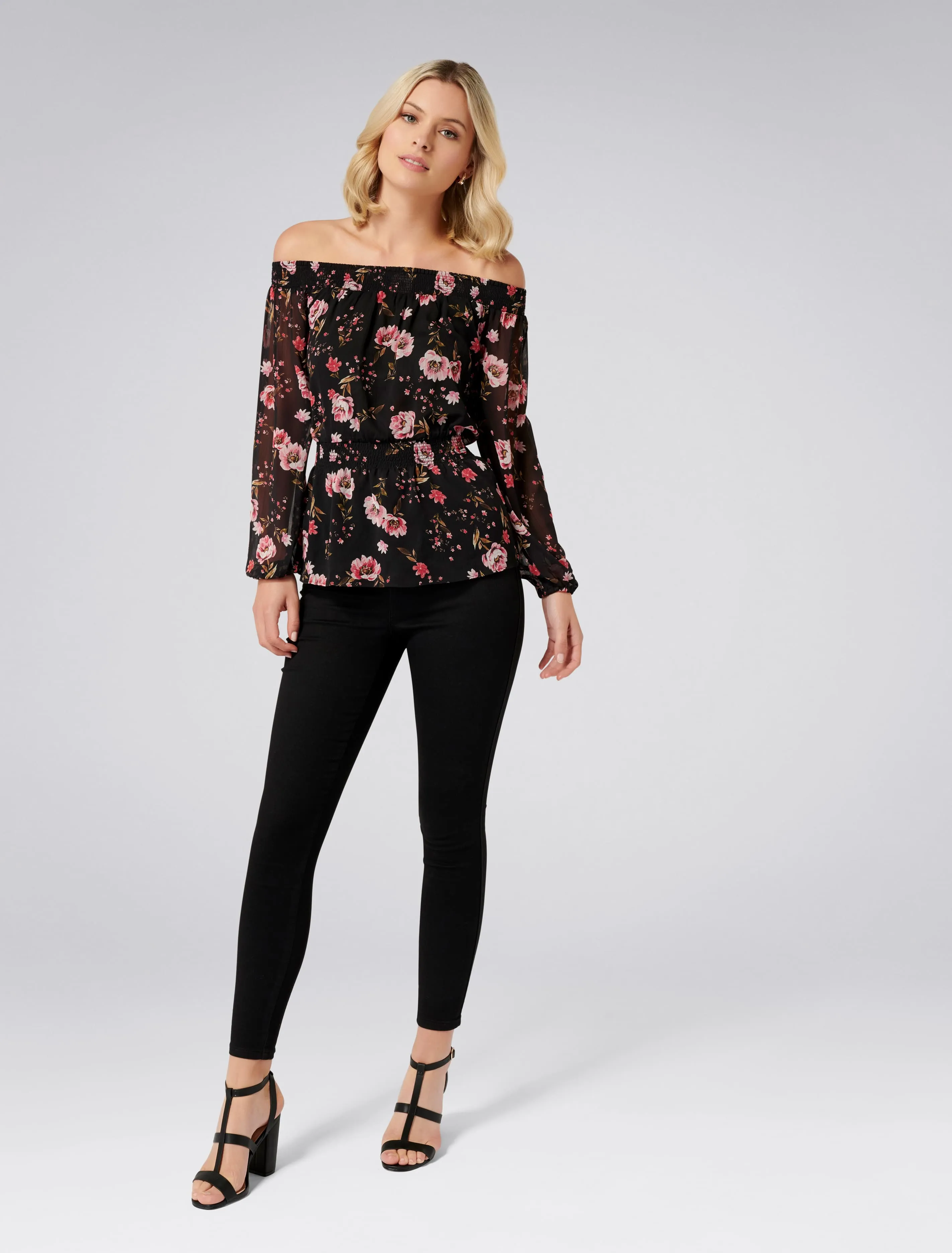 Sammy Smocked Waist Bardot