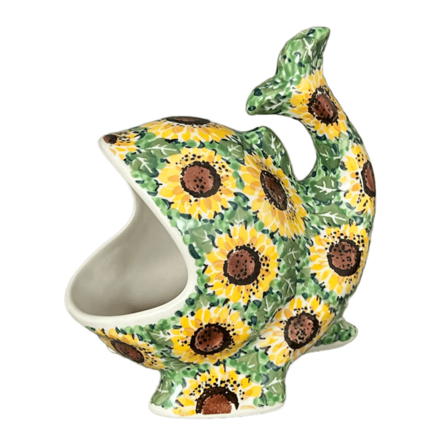 Scrubby Holder, Fish Shaped, 6.75" in "Sunflower Field" by Ceramika Artystyczna | AF28-U4737