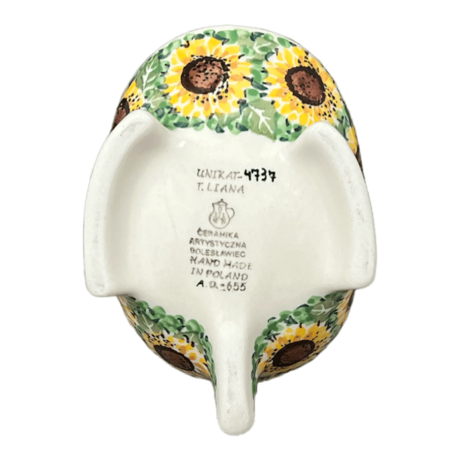 Scrubby Holder, Fish Shaped, 6.75" in "Sunflower Field" by Ceramika Artystyczna | AF28-U4737