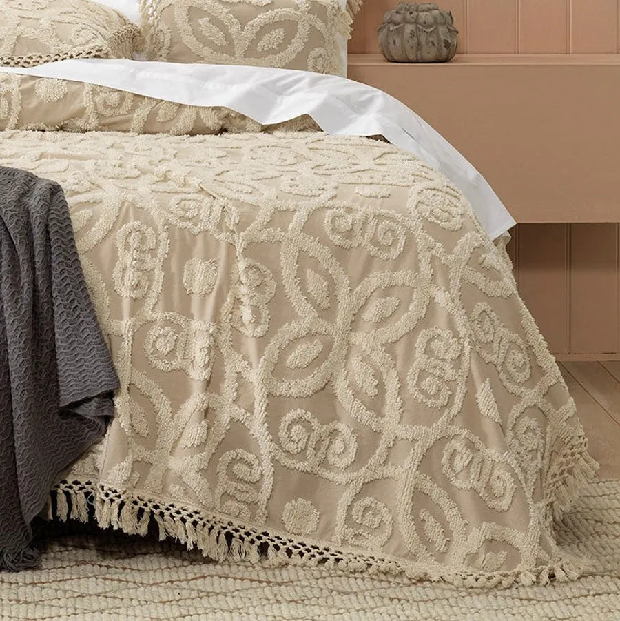 Sheba Taupe Bedspread Set by Bianca Double Size