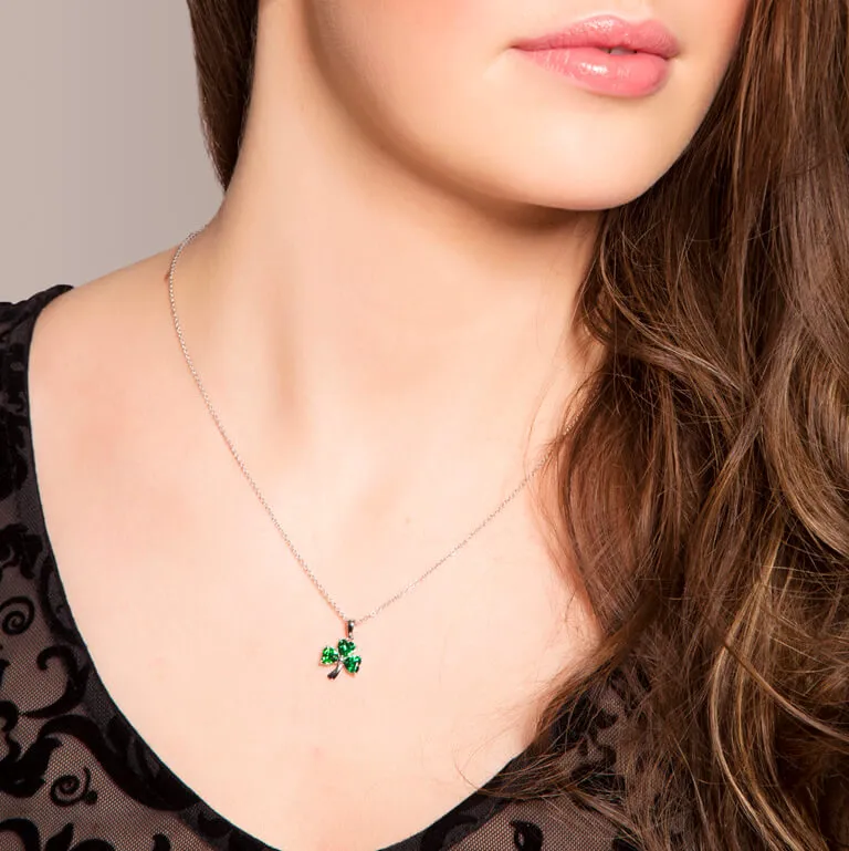 Silver Shamrock Necklace