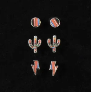 Silver Strike Set of 3 Earrings