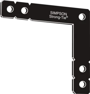 Simpson OHL OHL 12 in. x 12 in. Black Powder-Coated Ornamental Heavy L Angle