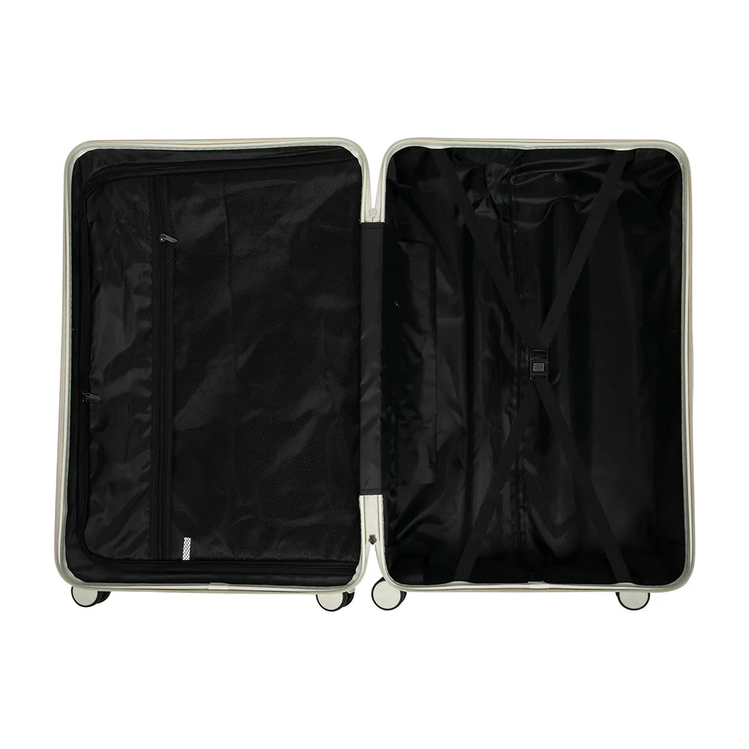 Slimbridge Luggage Suitcase Trolley White 2pc 14" 20"