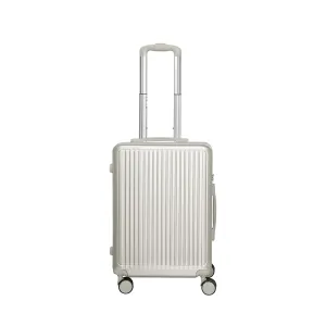 Slimbridge Luggage Suitcase Trolley White 2pc 14" 20"