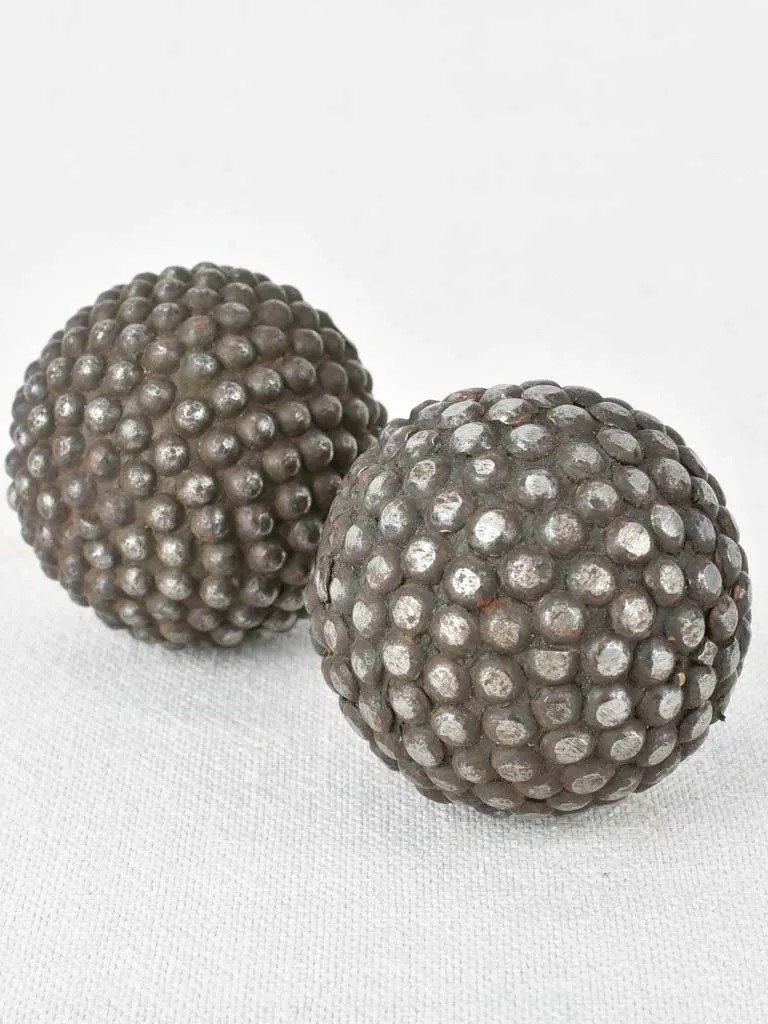 Small pare of antique children's petanque balls 2¼"