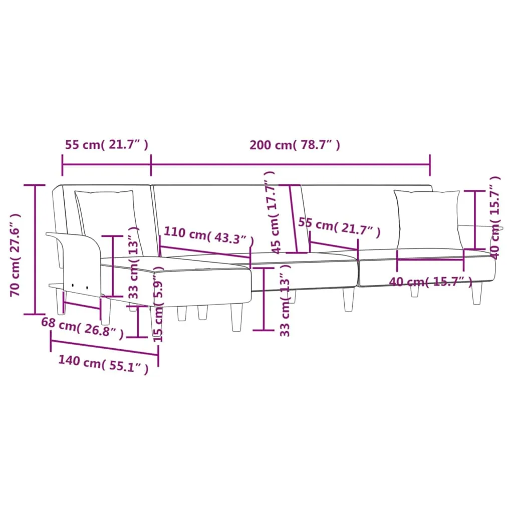 Sofa Bed Sleeper Sofa Settee Pull Out Couch for Living Room Fabric