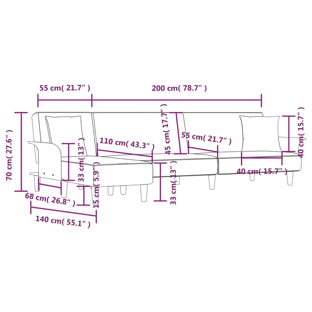 Sofa Bed Sleeper Sofa Settee Pull Out Couch for Living Room Fabric