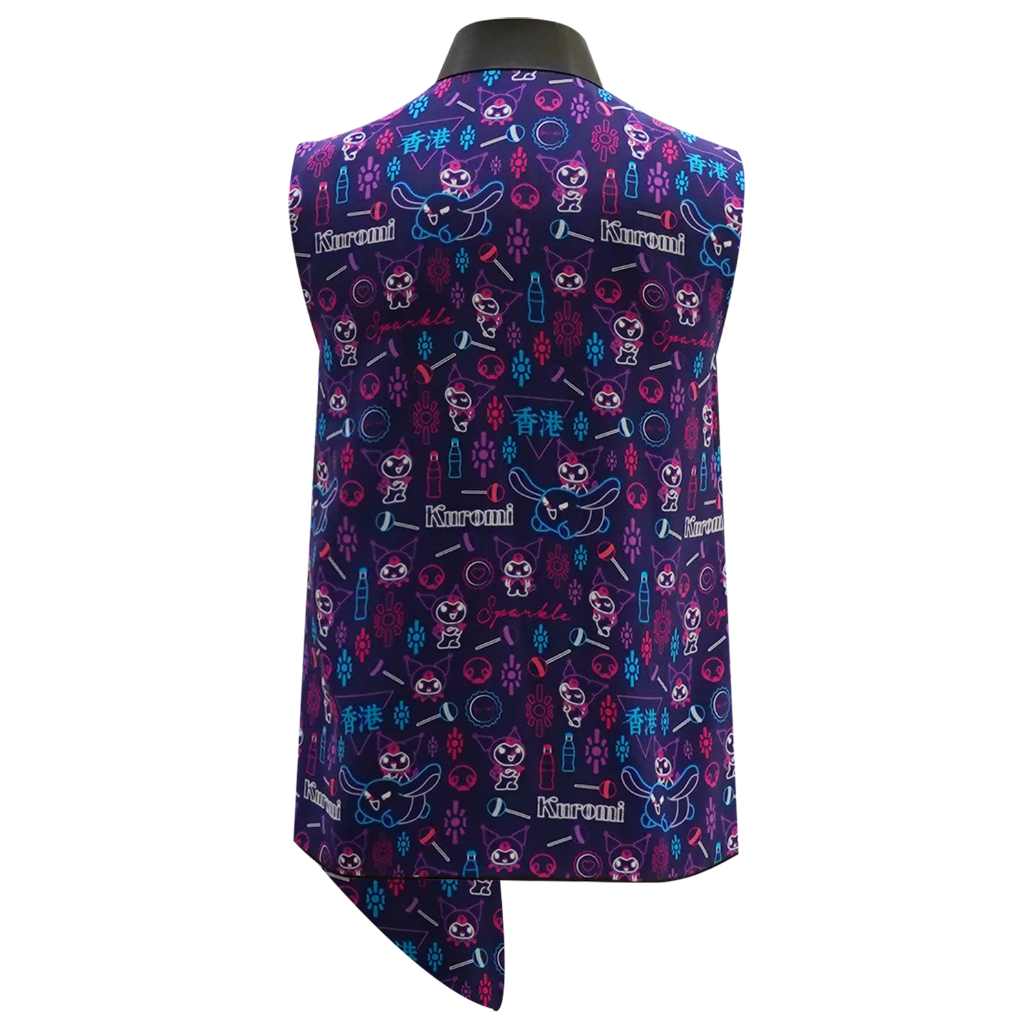 【SPARKLE & SANRIO-KUROMI】Cheongsam Sleeveless Top (Sleeveless / Regular Fit)