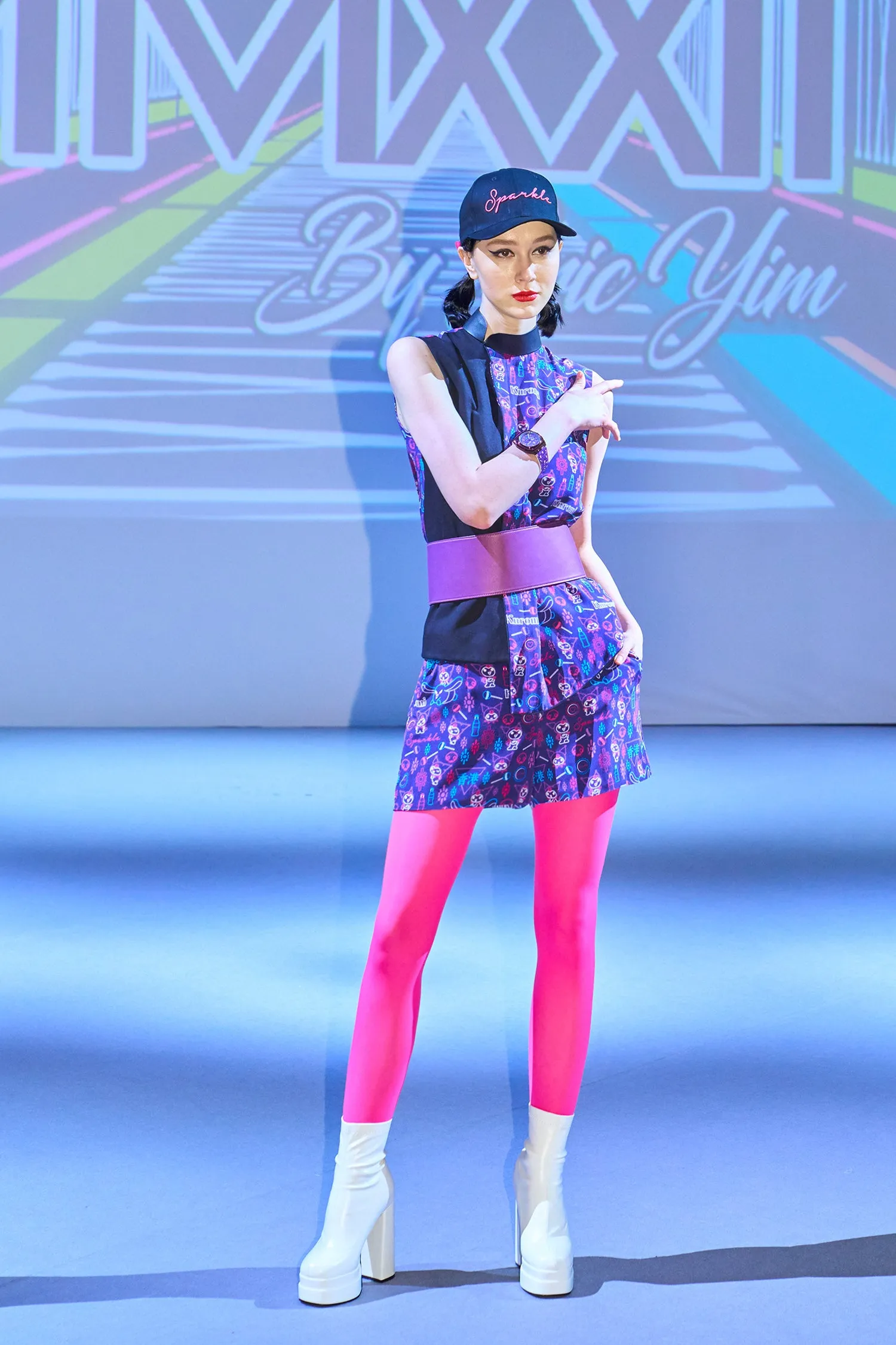 【SPARKLE & SANRIO-KUROMI】Cheongsam Sleeveless Top (Sleeveless / Regular Fit)