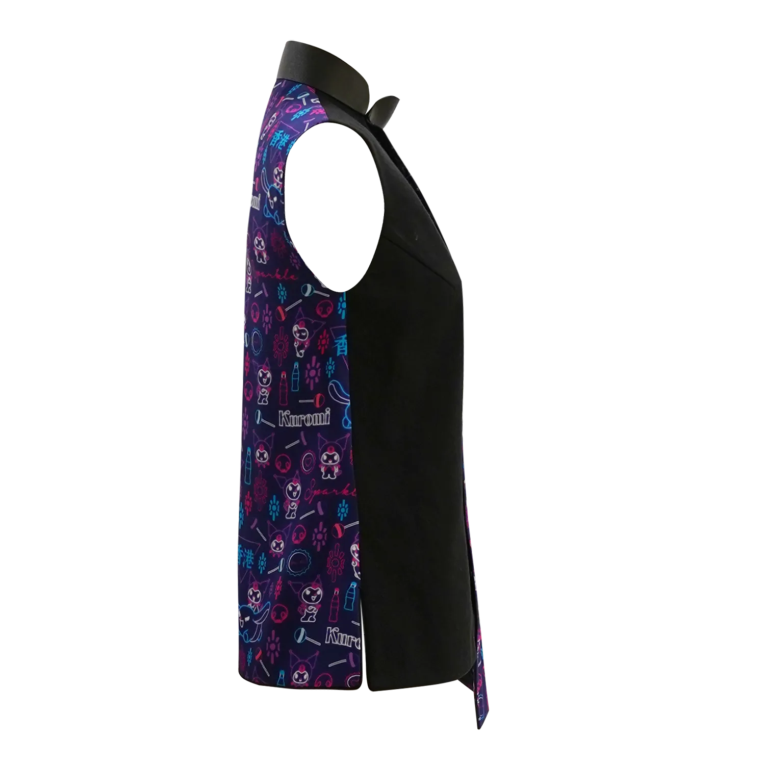 【SPARKLE & SANRIO-KUROMI】Cheongsam Sleeveless Top (Sleeveless / Regular Fit)