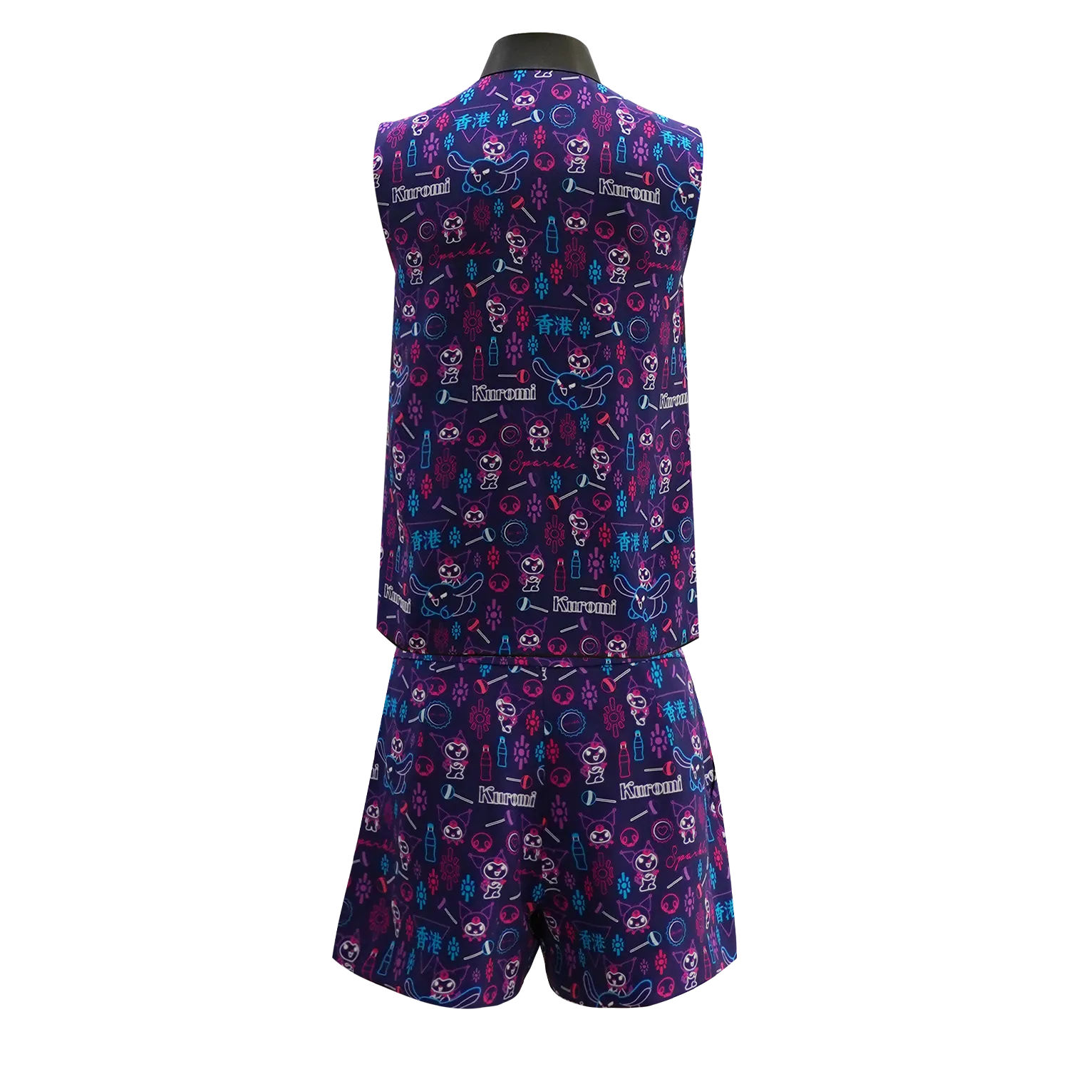 【SPARKLE & SANRIO-KUROMI】Cheongsam Sleeveless Top (Sleeveless / Regular Fit)