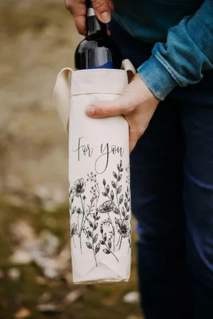 Spring Floral Gift Bottle Bag/ Special Oil Bag