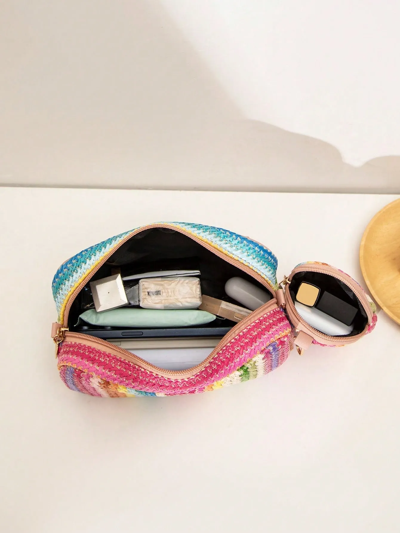Spring/Summer Woven Fashion Women Bag, Minimalist Shoulder Crossbody Bag, Sweet Square Bag