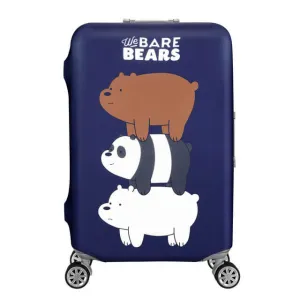 Stacked We Bare Bears Navy Blue | Standard Design | Luggage Suitcase Protective Cover
