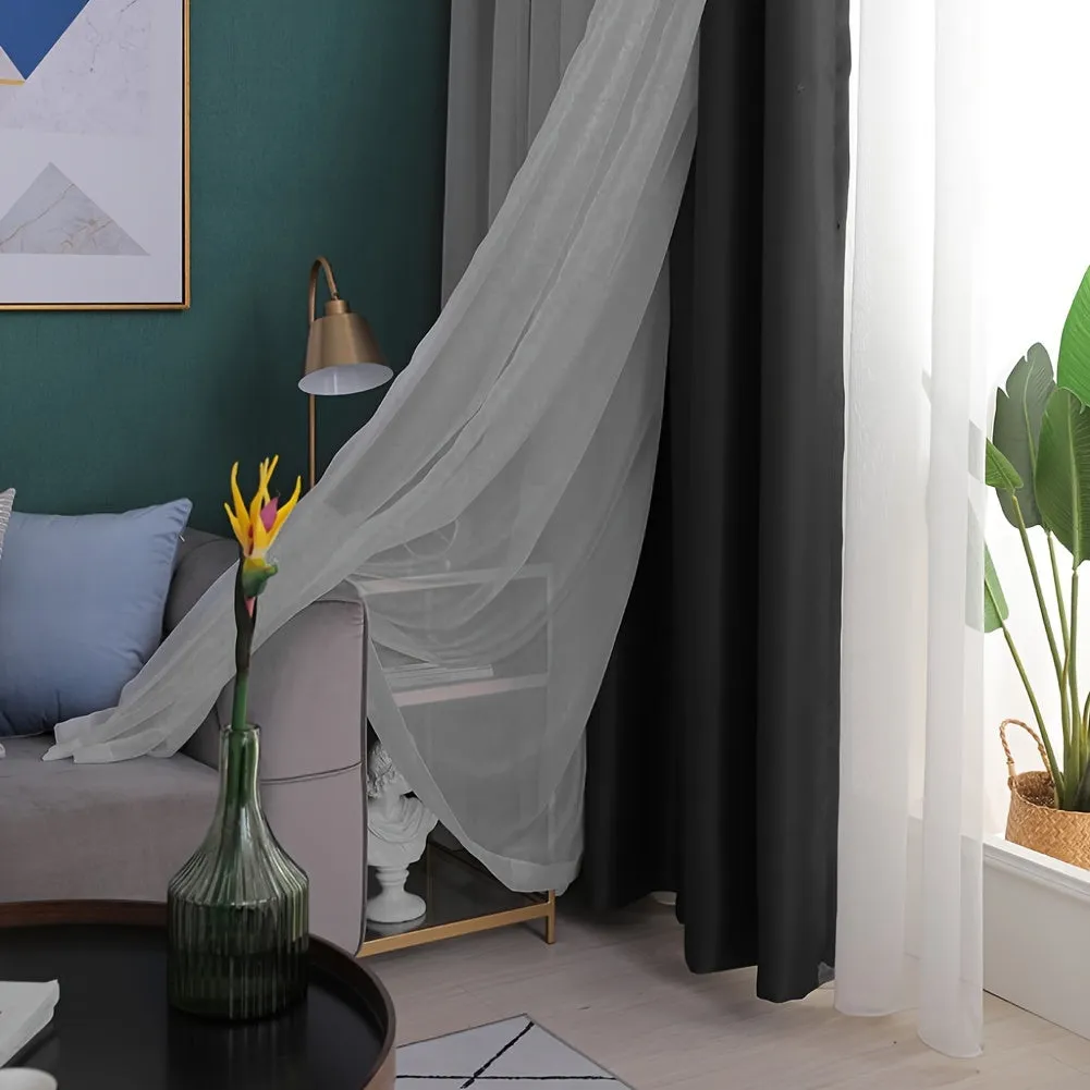 Stars Curtains Blackout Curtains for Bedroom Double Layer Curtains Curtains Cute Curtains Blackout Curtains, Curtains 84 Inches Long 2 Panel, Black Curtains, 42 X 84 Inches