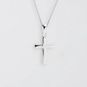 Sterling Silver Cross Necklace Elegant Religious Pendant for Men or Women