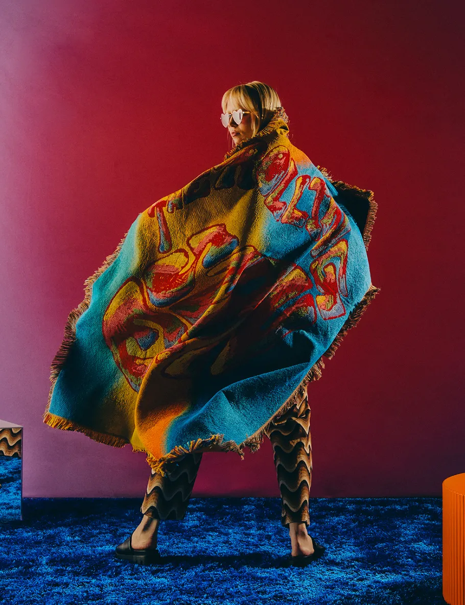 Stones Psychedelic Woven Blanket