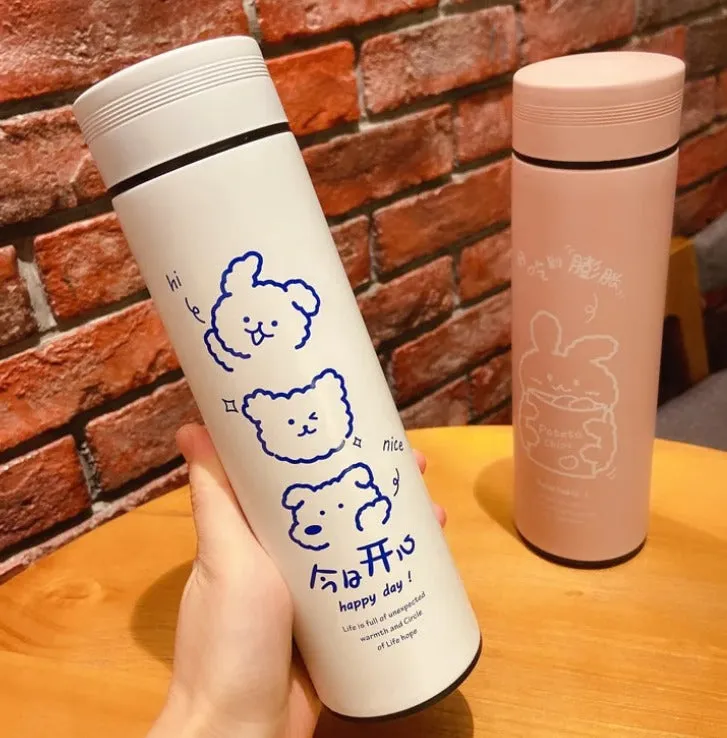 Stylish Bunny Print Temperature Bottle(500ml)
