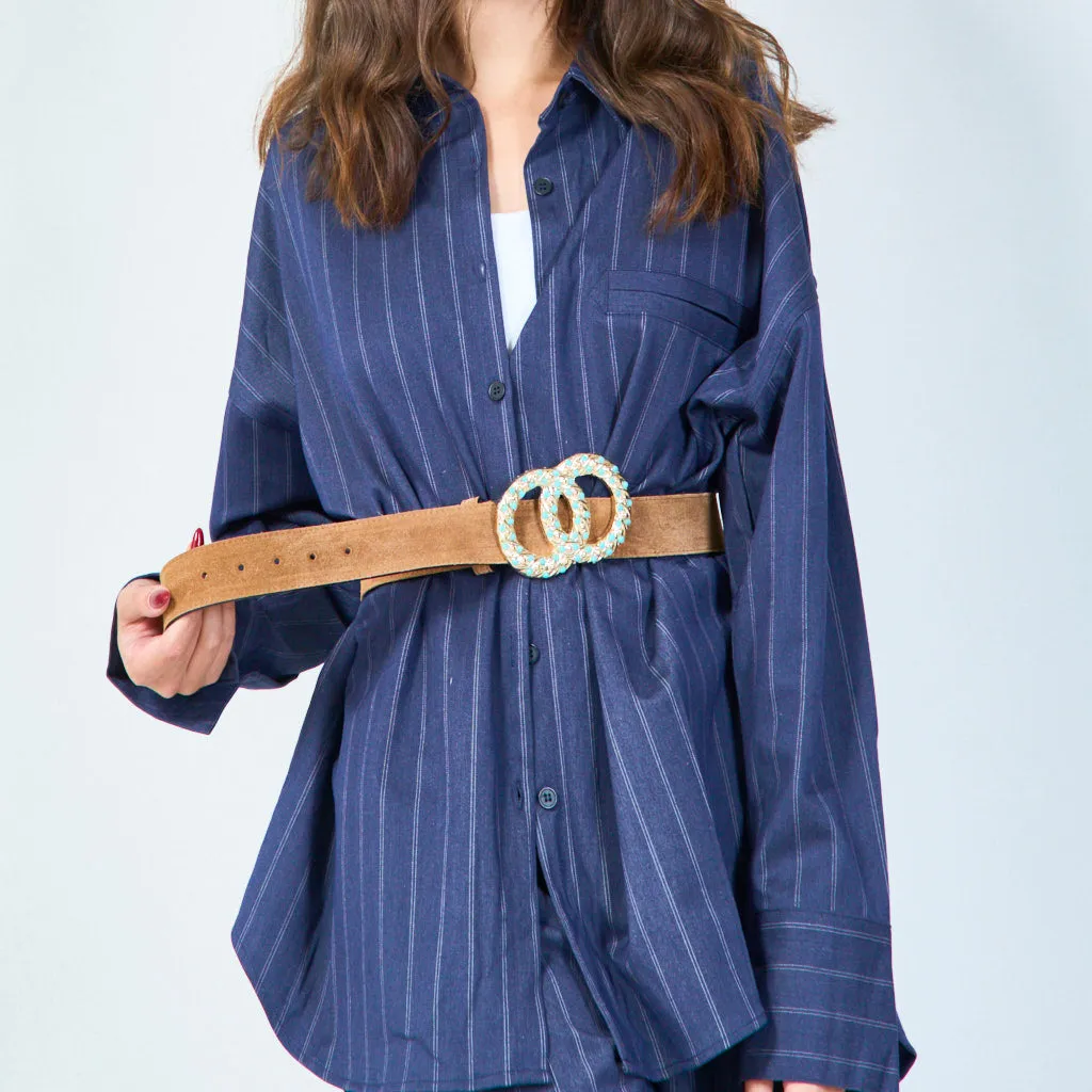 Stylish embellished buckle belt wholesale