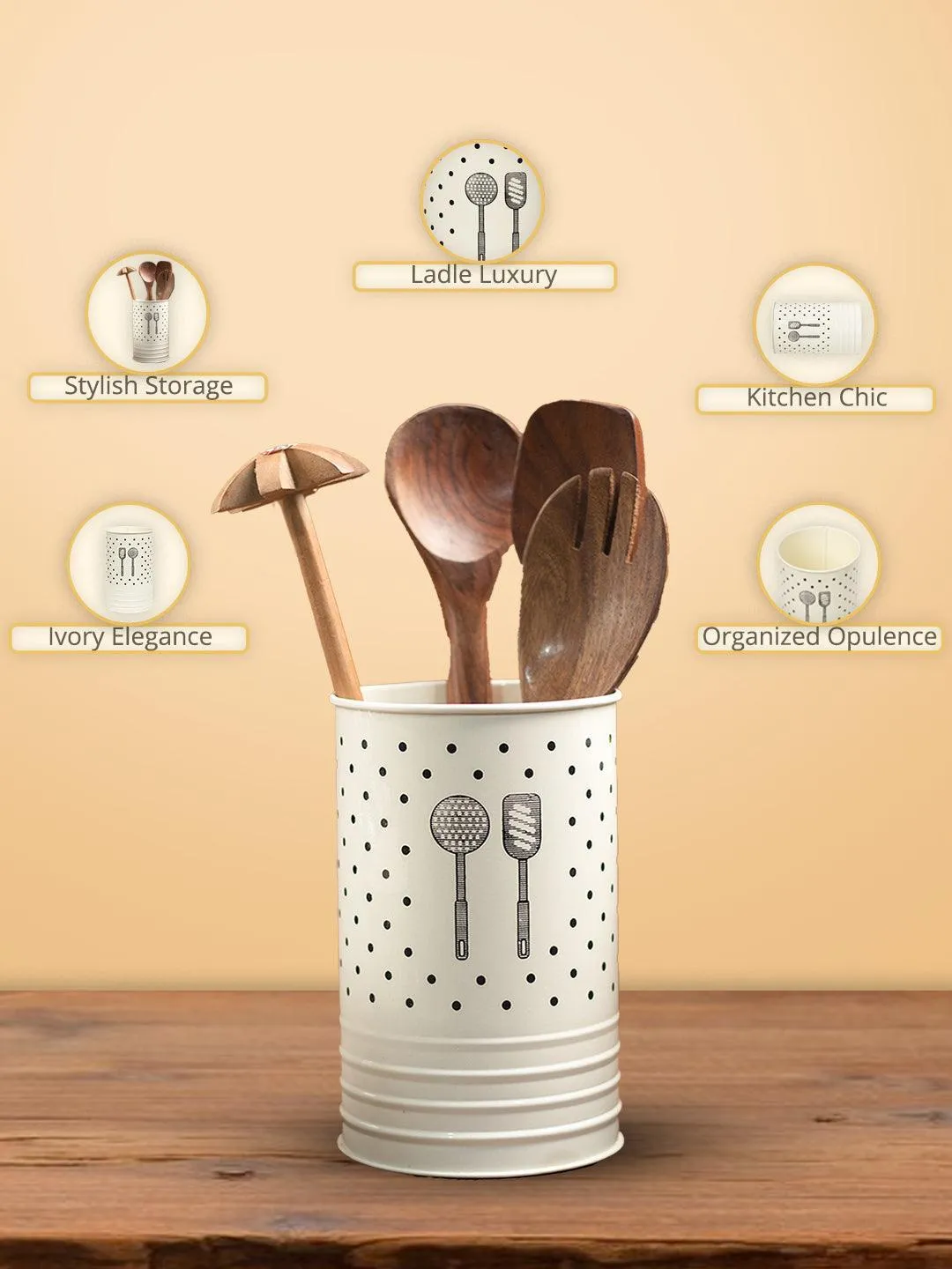 Stylish Ivory Ladle Holder