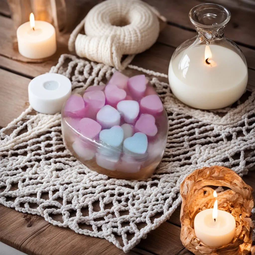 Sweet Hearts - Pink Handmade Glycerin Soap with Rose Essential Oil