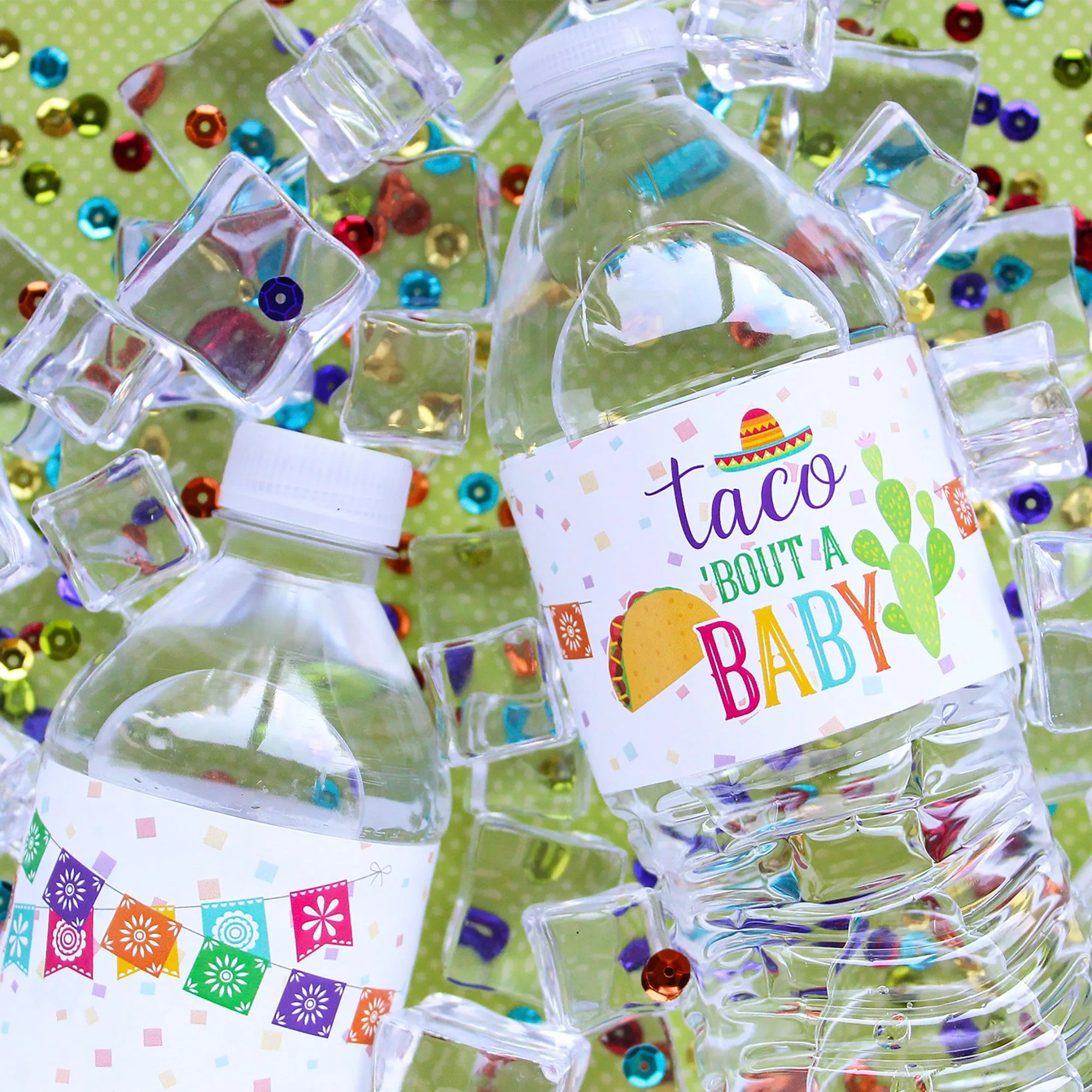 Taco 'Bout a Baby: Baby Shower- Water Bottle Sticker Labels - 24 Stickers