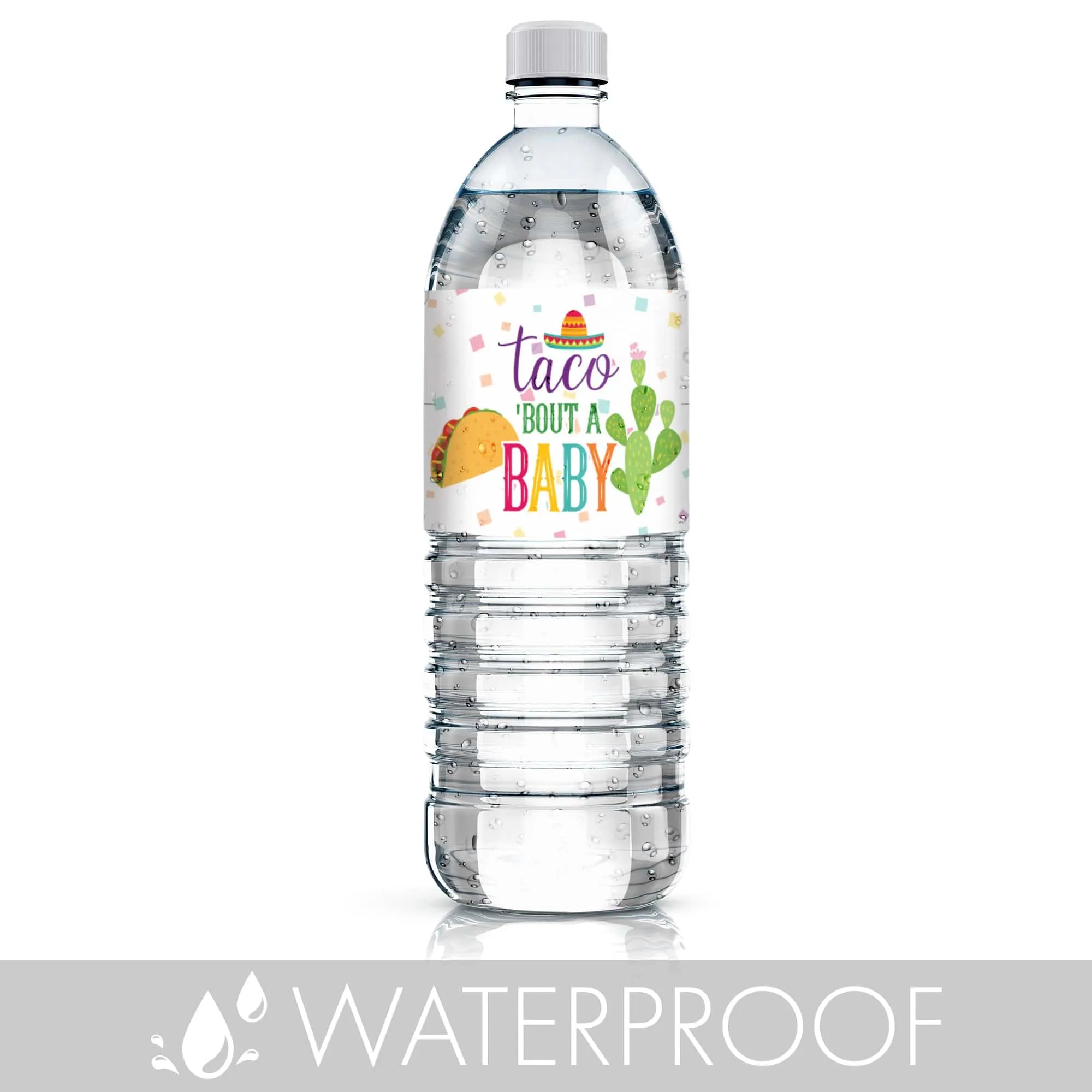 Taco 'Bout a Baby: Baby Shower- Water Bottle Sticker Labels - 24 Stickers