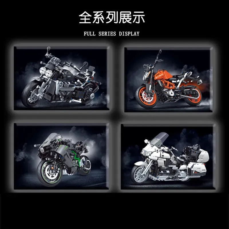 Tech MOC Classic KTM 390 DUKE Motorcycle Bricks Toy