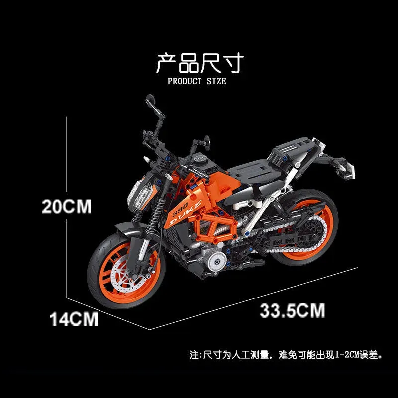 Tech MOC Classic KTM 390 DUKE Motorcycle Bricks Toy
