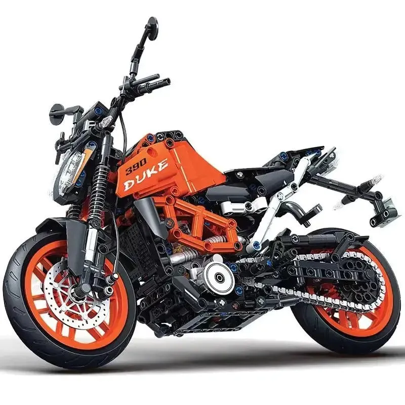 Tech MOC Classic KTM 390 DUKE Motorcycle Bricks Toy