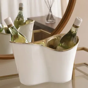 Thanni Double Ice Bucket (White and Gold)