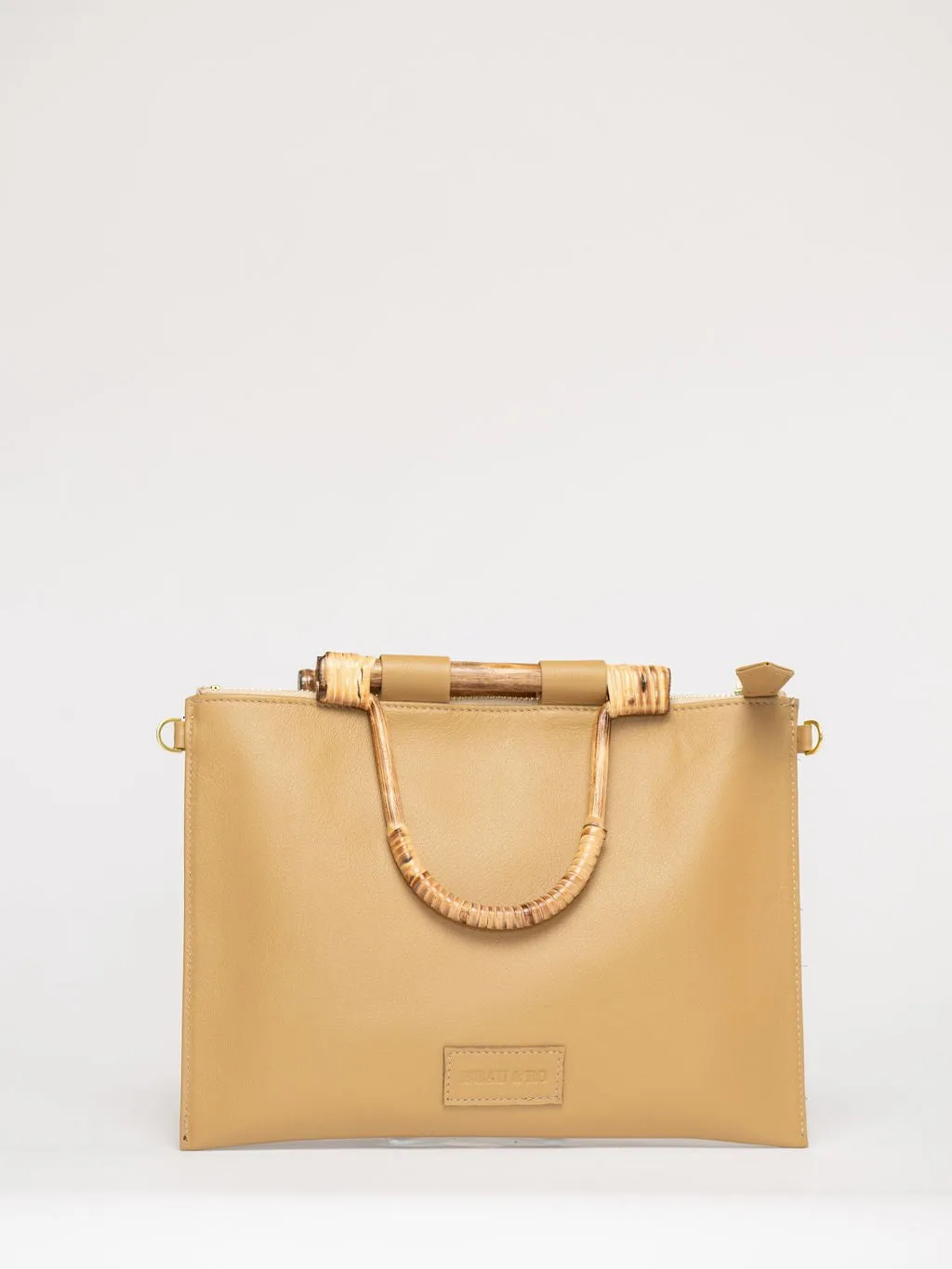 The Bamboo Clutch   Crossbody | Saddle