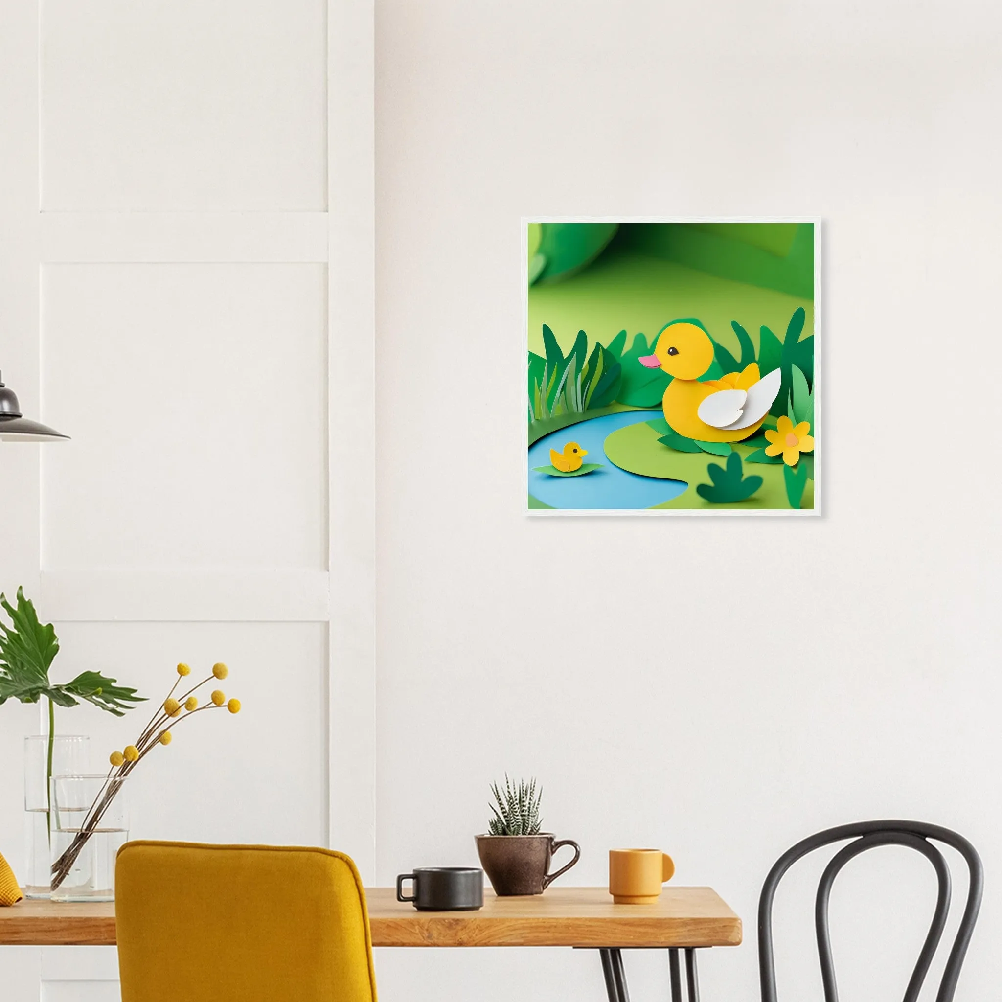 The beauty of paper animal art: Mother Duck and Duckling