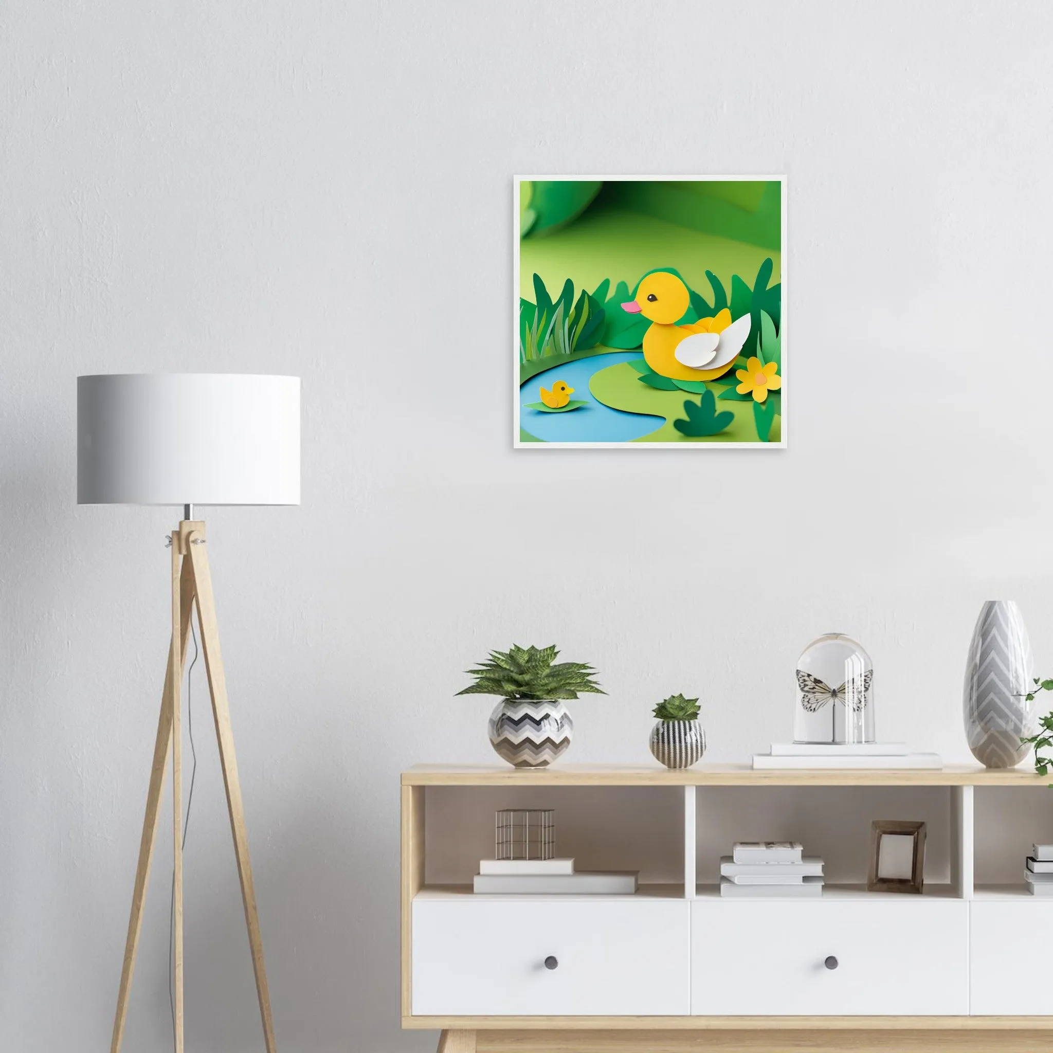 The beauty of paper animal art: Mother Duck and Duckling