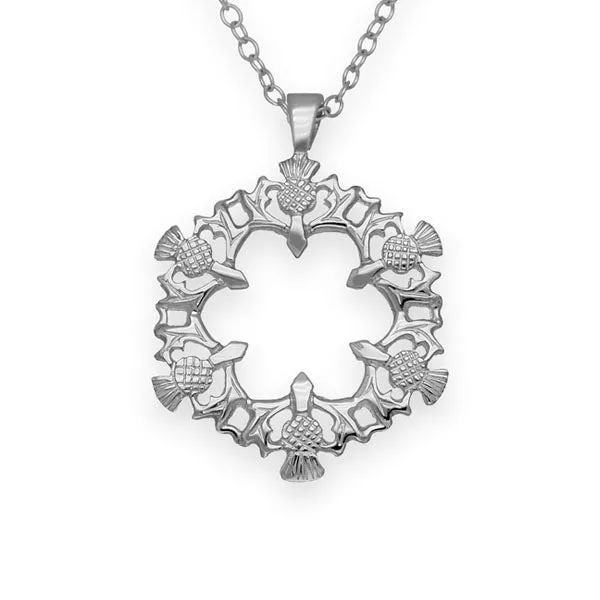 Thistle Silver Pendant P125