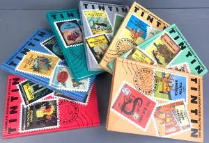 Tintin 3 in 1 Uk Methuen Complete Set x7 Hardback Edition Books 1990s