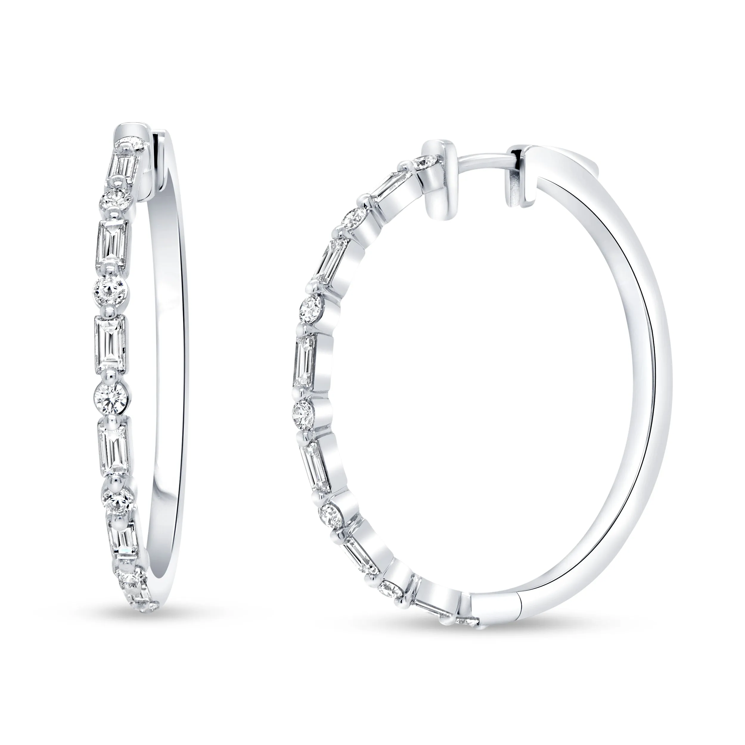 Uneek 1-Row Earring 14K White Gold LVEE100