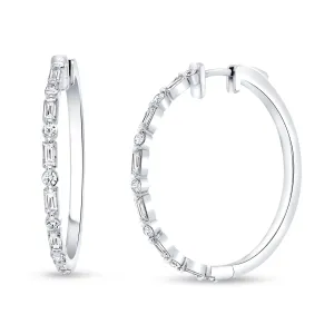 Uneek 1-Row Earring 14K White Gold LVEE100
