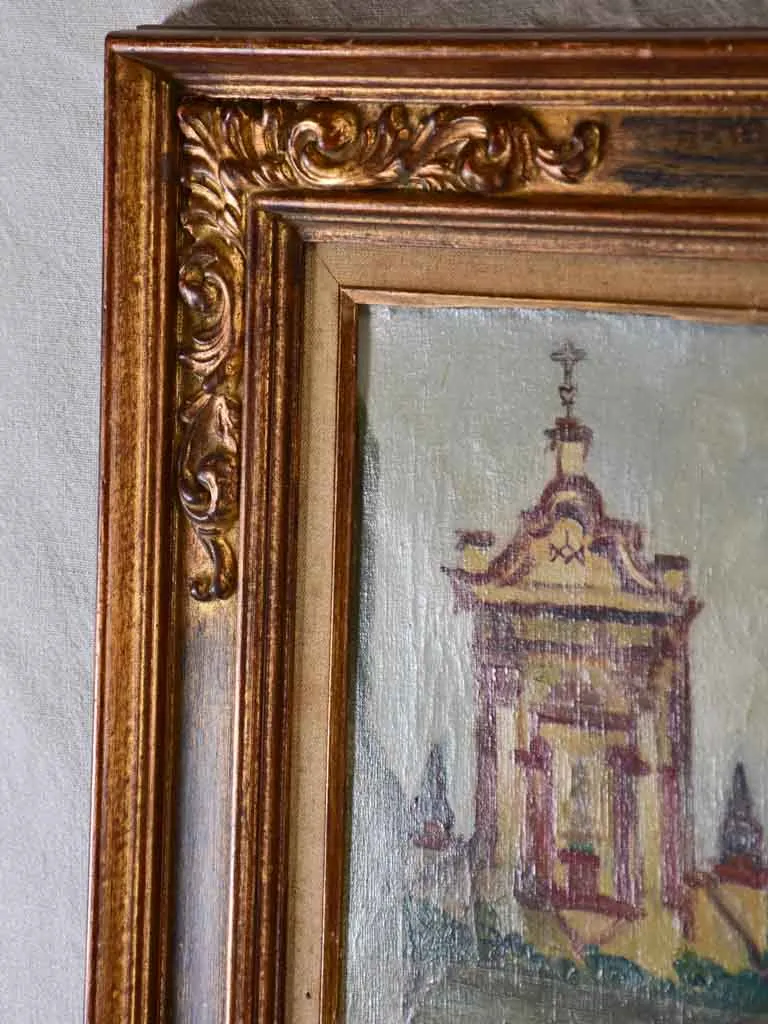 Urban landscape in Seville by Yvonne Mariotte (1909 - ?) - oil on canvas 25½" x 29¼"