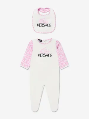 Versace Baby Girls Babygrow Gift Set in White