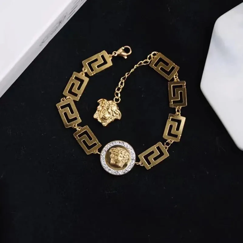 Versace Stylish Chunky Gold Bracelet