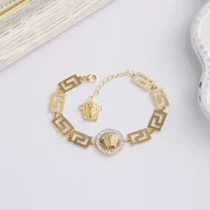 Versace Stylish Chunky Gold Bracelet